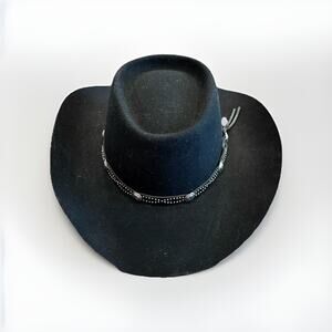Eddy Hat Designed By Chris Eddy Black Dealer Wool Cowboy Hat Size S WPL 5923